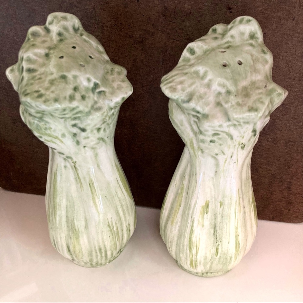 Vintage Celery Salt & Pepper Shakers